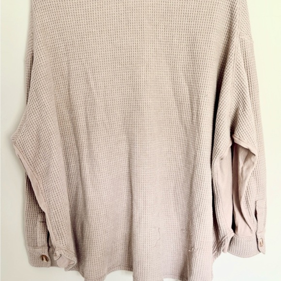 By Together Mauve Waffle Knit Shacket - Picture 2 of 7